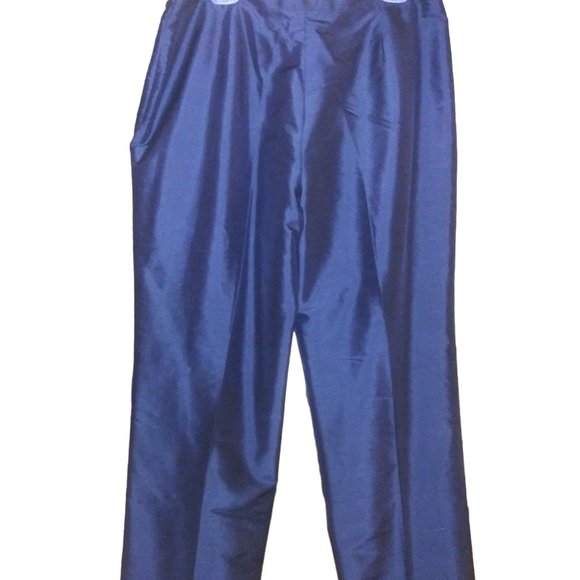 Talbot's 100% Pure Silk Women's Black Sheen Dress Pants Trouser Size 16 - Picture 3 of 5